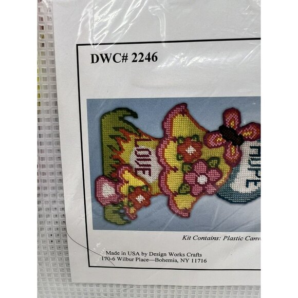 Design Works Crafts Faith Hope Love Mushrooms Wall Hanging Plastic Canvas 2246 - Picture 4 of 5